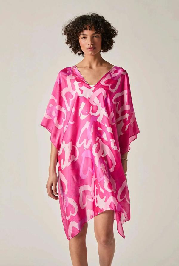 James Lakeland Pink Heart Print Kaftan