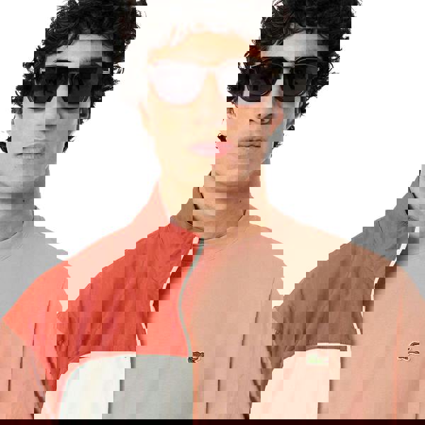 Lacoste Mens Cotton T-Shirt - Orange - 