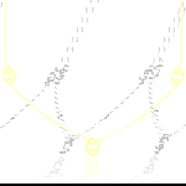 Say It With Cancer Necklace with CZ Stones - Yellow Gold Plated