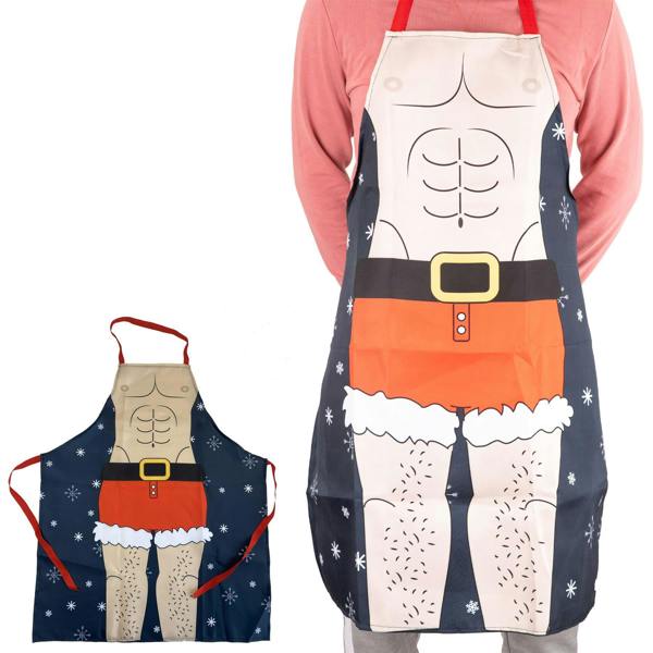 Six Pack Apron Fun Festive Novelty Christmas Aprons for Parties, Cooking and Seasonal Gatherings image 5