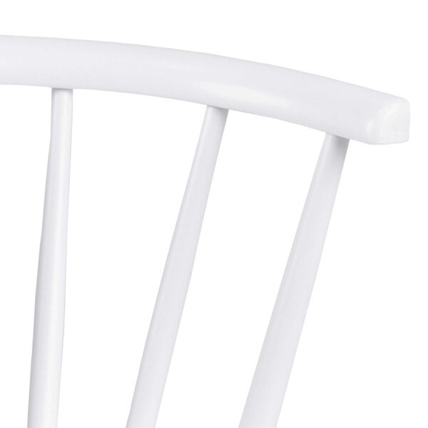 Wyld Haus Set of 2 White Wooden Dining Chairs Modern Slatted Back