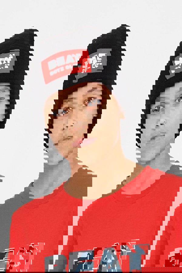 Beat Boyz Club Badge Beanie Hat - Black