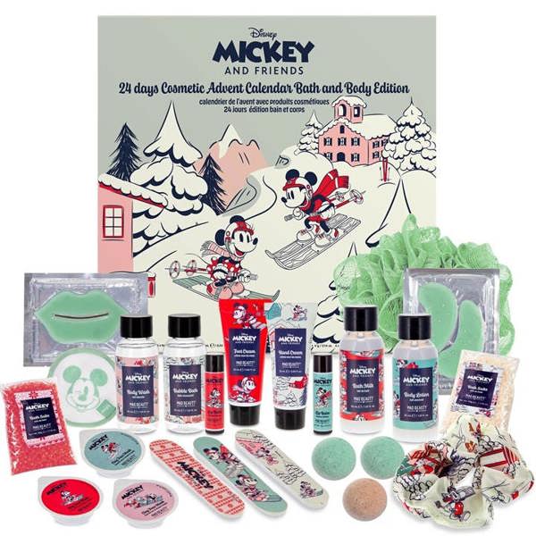 Disney, Mickey and Minnie Ski Bath & Body Advent Calendar, Advent Calendars And Cards, Month To View, Entertainment, Gift