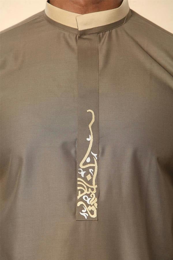 Infinity Leather Men's Thobe Arab Saudi Emirati Islamic Clothing Jubba Robe