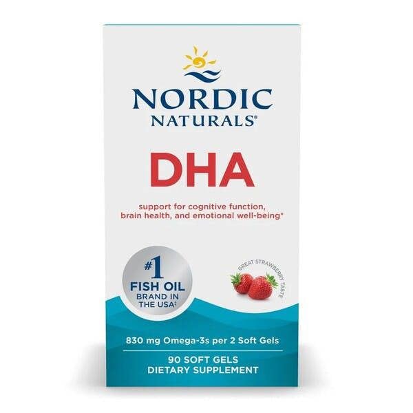 Nordic Naturals DHA, 830mg Strawberry - 90 softgels