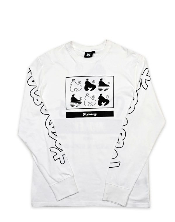 Money Tour Long Sleeve Tee - White