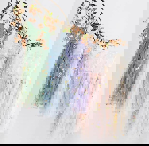 various colour options of enchanted lace dress