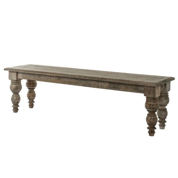 Wyld Haus Montaine Mid Century Brown Wood Rectangular Bench