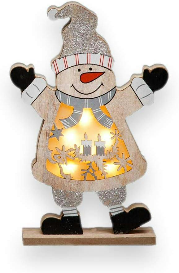 27cm Wooden LED Christmas Reindeer Table Decoration for Indoor Display and Seasonal Styling image 5