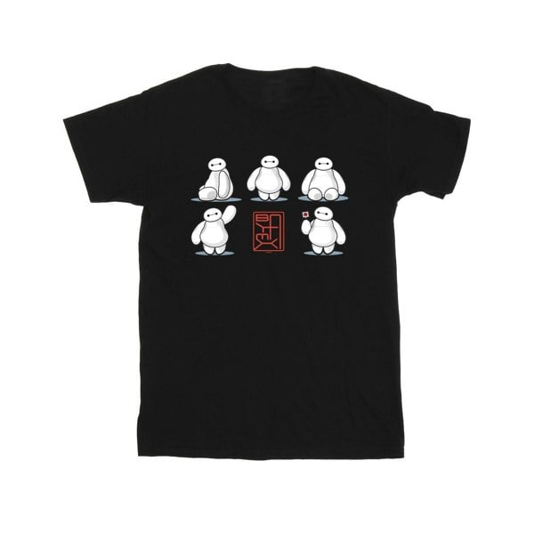 Disney Mens Big Hero 6 Baymax Many Poses T-Shirt - Black