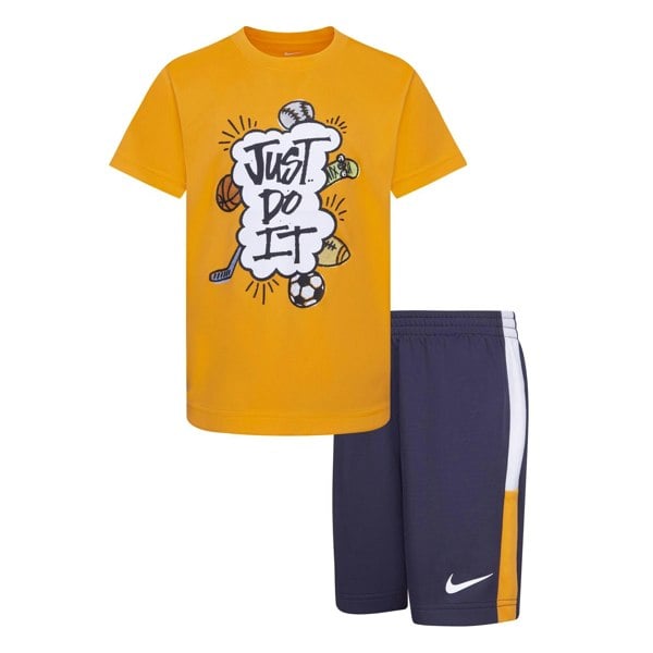 Nike Kids Blocked Top & Shorts Set - Multicoloured