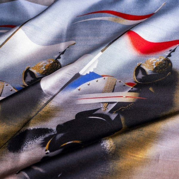 'Ride Ahead' ceremonial military silk pocket square by Otway & Orford