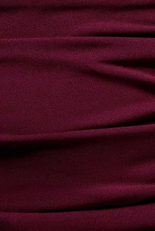 Goddiva Pleated One Shoulder Bardot Fit And Flare Maxi Dress - Plum by Goddiva