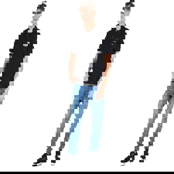 Moschino Unisex Adult Logo Cotton Polo Shirt - Black - 