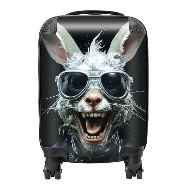 Warren Reed Funky Rabbit Face Suitcase