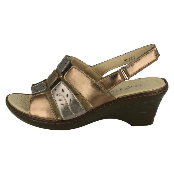 Eaze Ladies Eaze Casual Sling Back Heeled Sandals