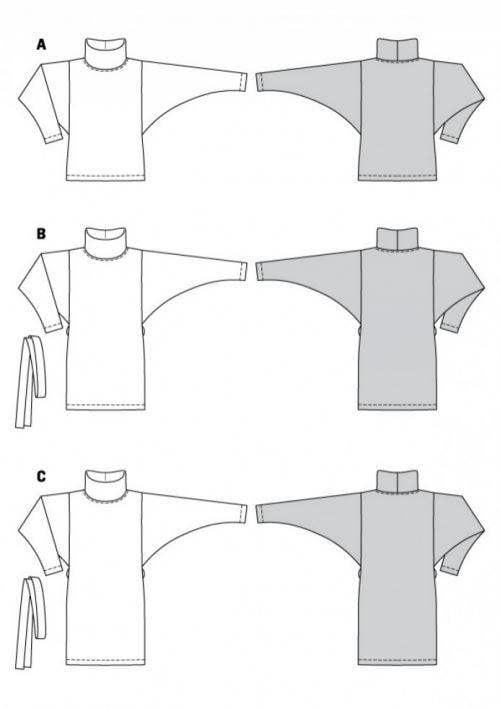 Burda Sewing Pattern 6074 Tops and Dresses For Women, 8-18 (34-44) - Easy