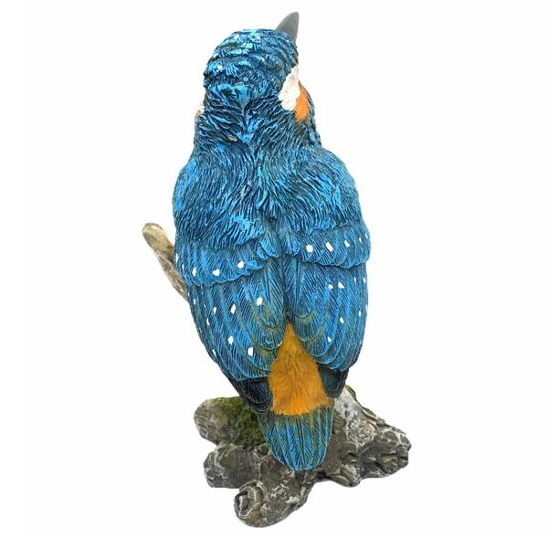 Ferncrest Trading Kingfisher Garden Bird Ornament Perched on a Branch