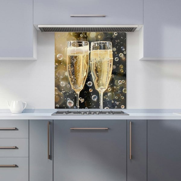 Warren Reed - Designer Splashart Bubbly Champagne Flues Kitchen Splashback