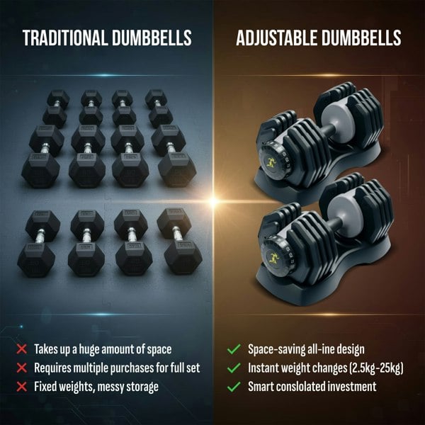 Strongology Urban25 Home Fitness Adjustable Smart Dumbbells from 2.5kg up to 25kg Training Weights