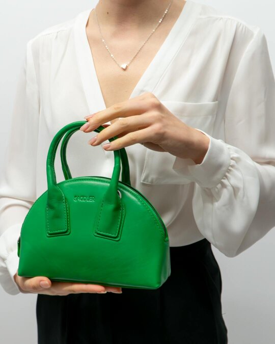 SADDLER GIGI Leather Zip Top Mini Handbag  - Ajustable Strap, Card Holder, Crossbody or Handheld - RFID Protected
