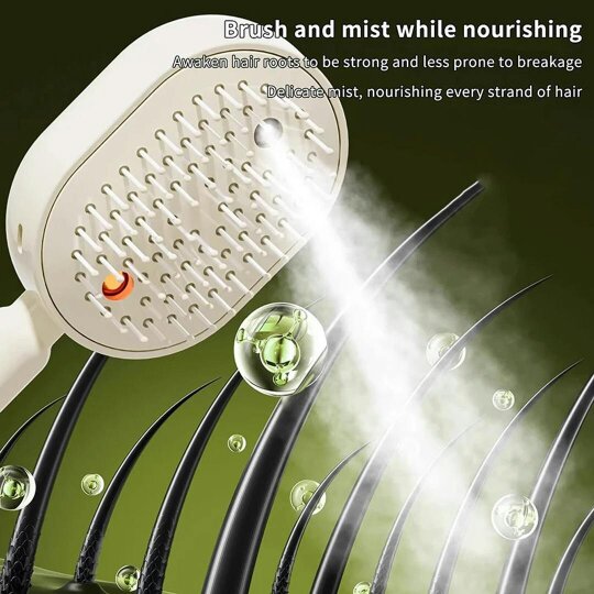 Havendro Electric Spray Air Cushion Massage Comb,Self-Cleaning Anti-Tangle Electric Brush