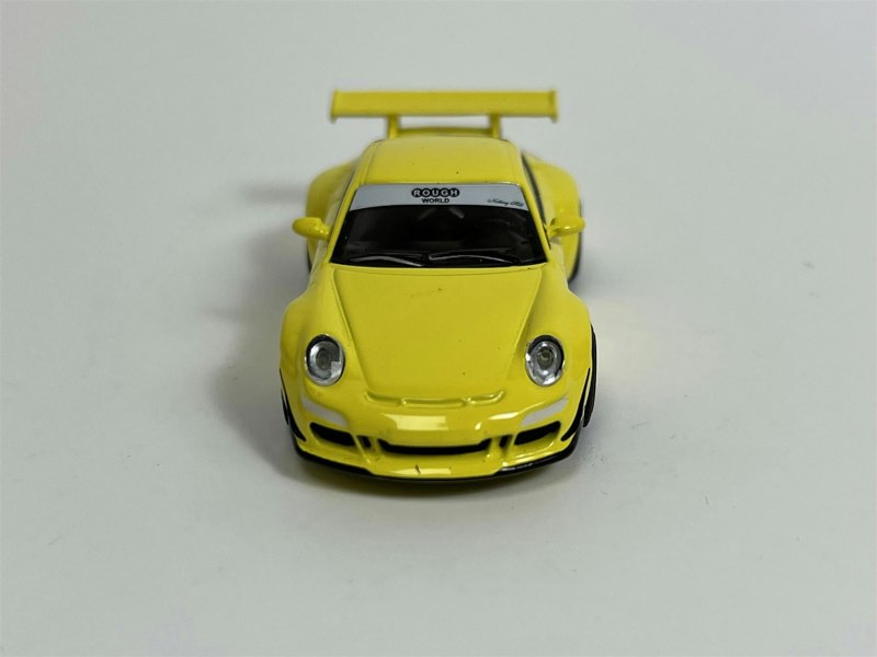 Pop Race Porsche RWB 997 Notting Hill Yellow 1:64 Scale PR640014