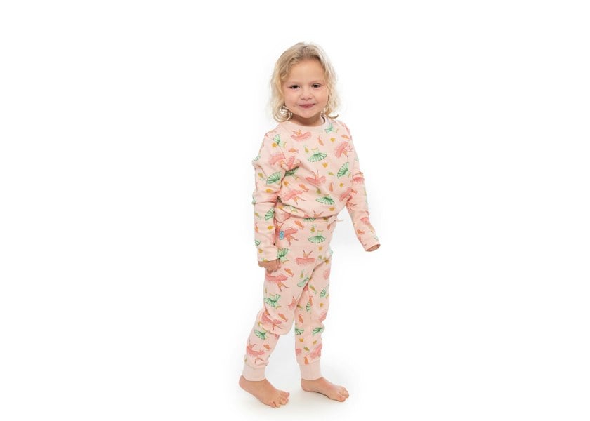 Luca and Rosa Girls pull on pyjamas - ballet print