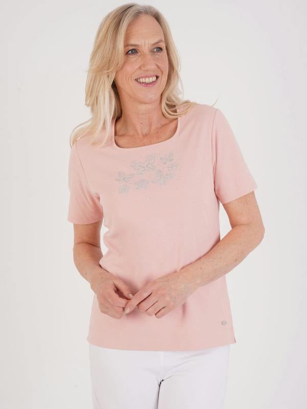 TIGI Butterfly Floral Embellished Top