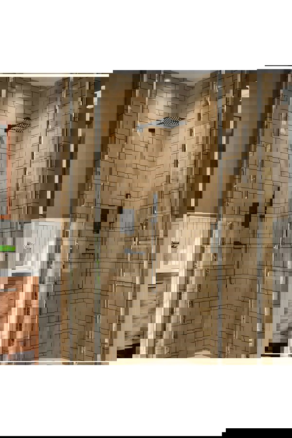 Living and Home Square 3 Way Concealed Shower Mixer Set Rainfall Shower System High Pressure Hand Held Shower Head