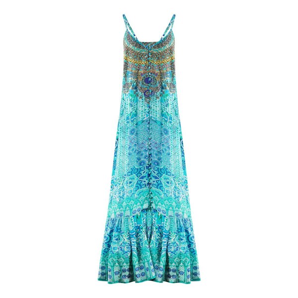 Inoa Atlantis 1929 Silk Maxi Dress - Blue