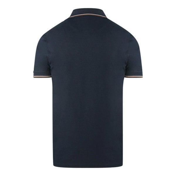 Aquascutum Brand Logo Polo Shirt - Navy