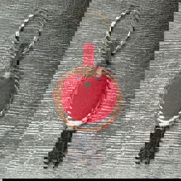 Mala Leather Bobbie Robin Bird Leather Keyring