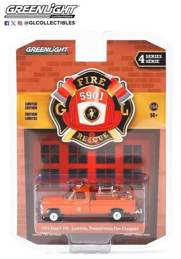 MCSlots 1972 Ford F-250 Lionville Fire Pennsylvania 1:64 Greenlight 67050A