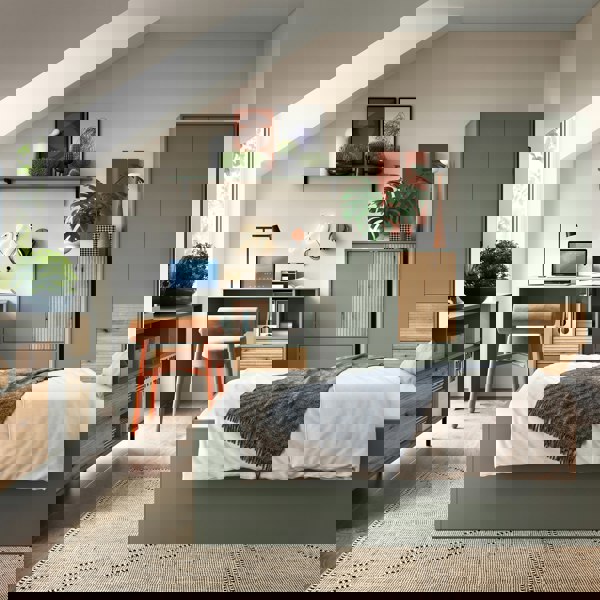 Furniture To Go Darwin Sideboard 2 Door 2 Drawer in Green/Oak