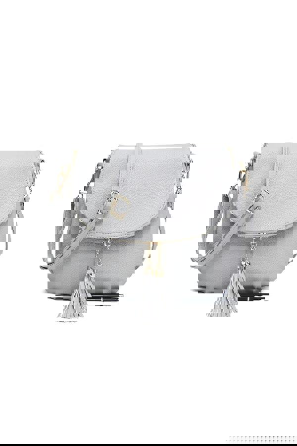 Pluspup Tassel Flap Shoulder Bag with Adjustable Strap and Inner Pocket