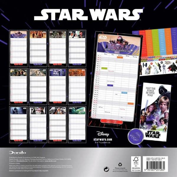 Disney, Star Wars Family Planner 2027, Family Planners, Month To View, Entertainment, Gift