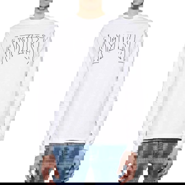 Amiri Sun Logo Long Sleeve White T-Shirt S