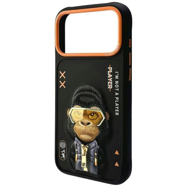 Nimmy Friends Nimmy Cool & Cute 2.0 Gorilla Case with MagSafe for iPhone 17 Pro 6.3" Black Orange - N-KMLL-IP17-PRO-016