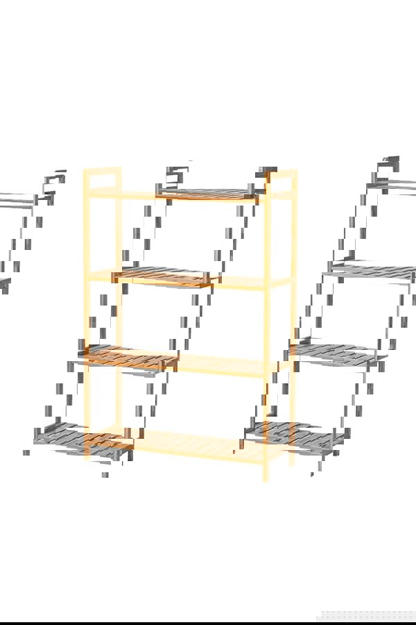 Living and Home 4 Tier Wood Audriel Bookcase