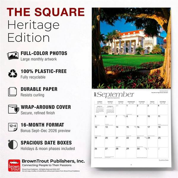 Florida, Sunshine State Calendar 2027, Wall Calendars, Month To View, Travel, Gift