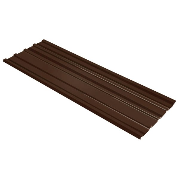 Berkfield Roof Panels 12 pcs Galvanised Steel Brown
