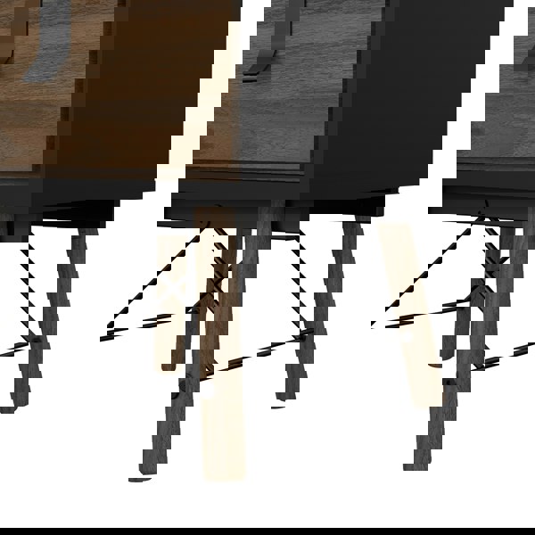 Furniture To Go Ry Bedside cabinet 2 drawer in Matt Black Walnut