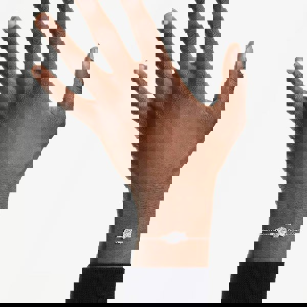 Swarovski Matrix Rhodium Plated White Zirconia Knot Bracelet 5731101