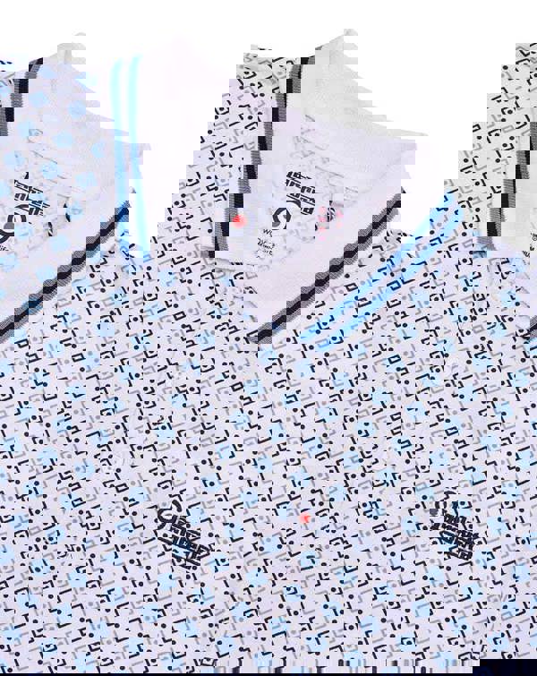 Lambretta All Over Geometric Mens Smart Classic Retro Polo Shirt