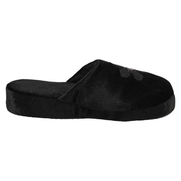 Spot On Ladies Spot On Flower Detailed Mule Slippers 20J4686
