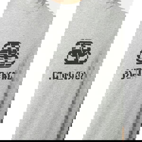 Balenciaga BB Logo Printed T-Shirt   in  Grey