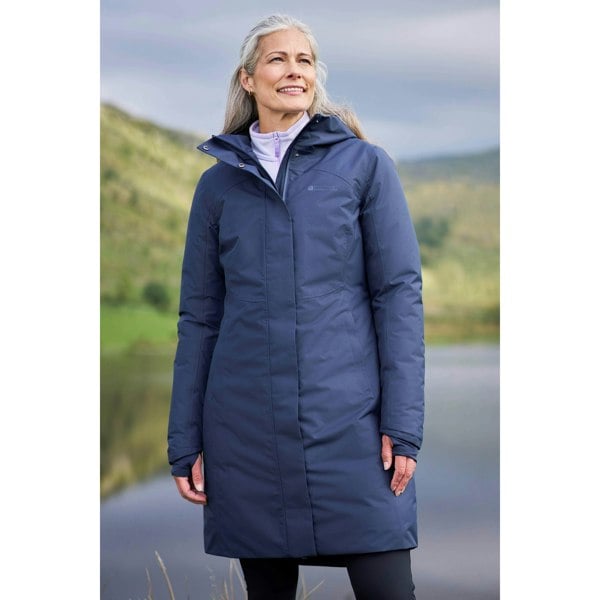 Mountain Warehouse Womens/Ladies Polar Down Long Length Hybrid Jacket - Blue