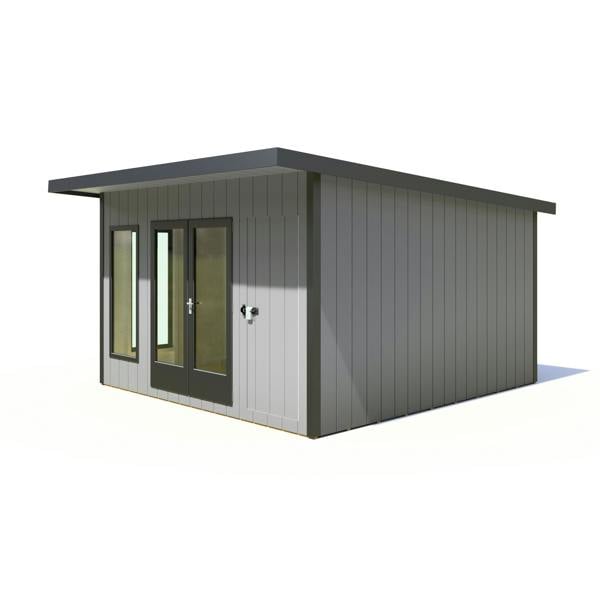 12x12 insulated Garden Studio Office and Store Pent Roof - Best Shed