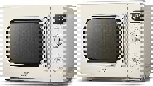 800W 20L Retro Microwave Oven with LED Display Red/Cream/Pastel Green Living and Home